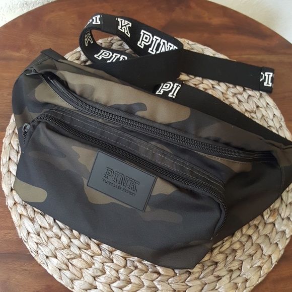PINK Victoria's Secret Handbags - Victoria's Secret PINK Grean Camo waist Bag NWOT